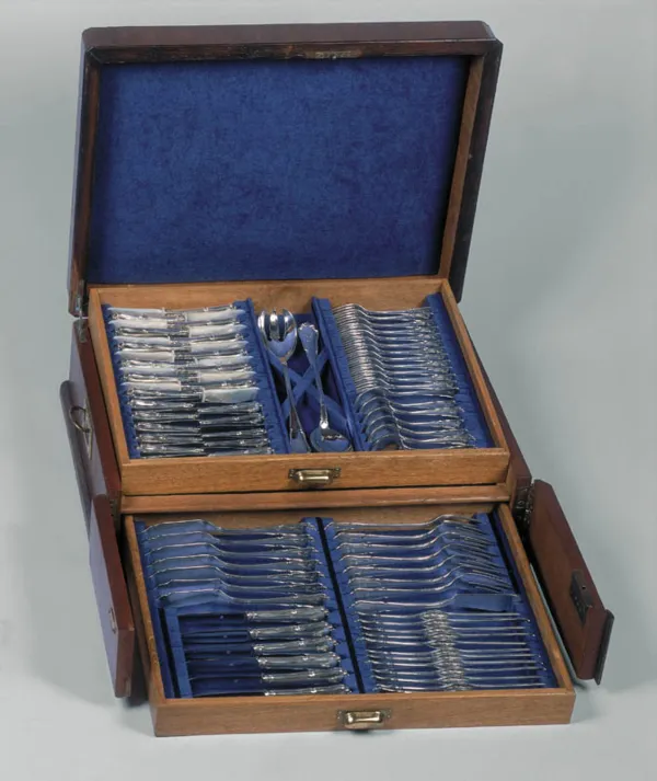 Autor nierozpoznany, Komplet sztućców do ryb i owoców morza, lata 30.