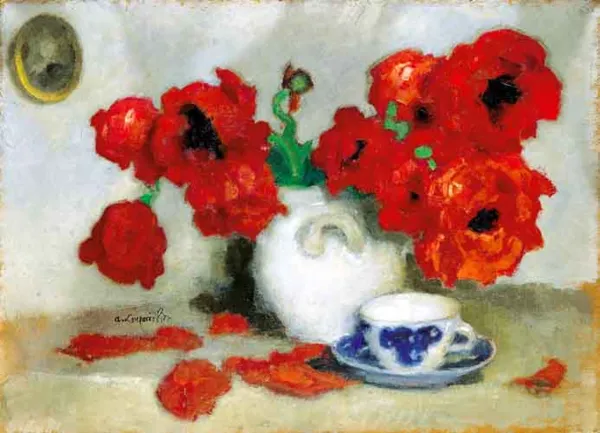 Alfons Karpiński, Bukiet maków w wazonie