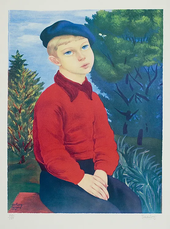 Mojżesz Kisling, Portret chłopca w granatowym berecie