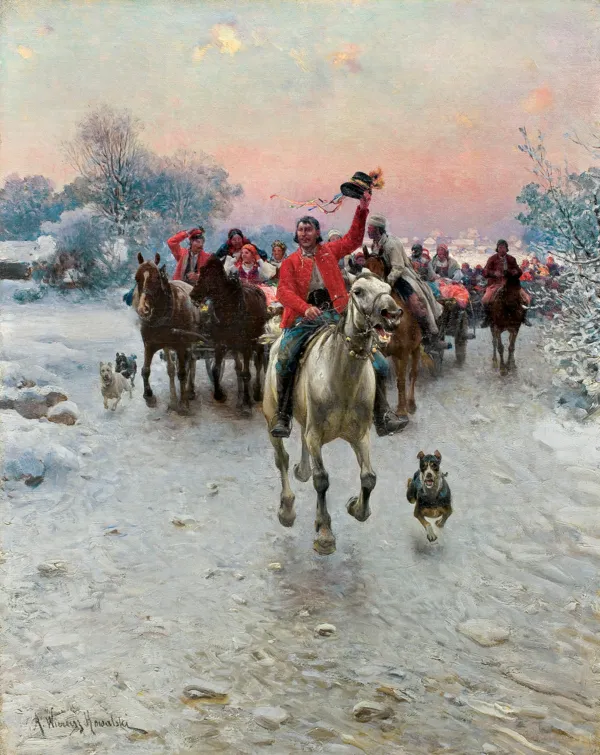 Alfred Wierusz-Kowalski, ORSZAK WESELNY, ok. 1890