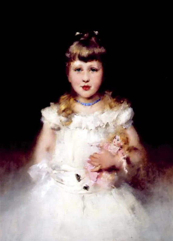 Paul Nauen, Dziewczynka z lalką, 1895