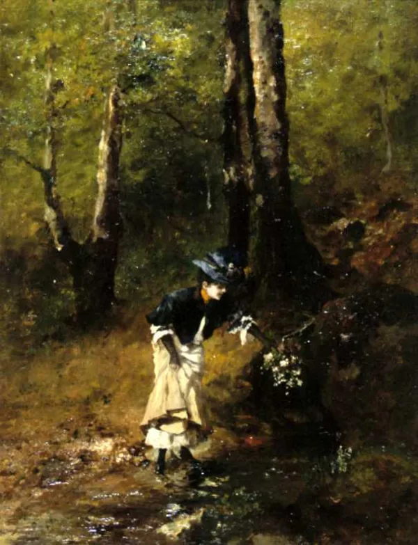 Antal (Anton) Neogrady, Przy żródle, ok. 1900