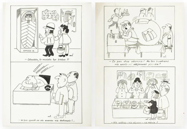 Gwidon Miklaszewski, RYSUNEK SATYRYCZNY DWUSTRONNY(CZTERY KADRY)