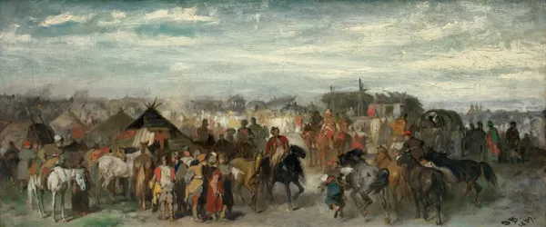 Józef Brandt, JARMARK NA KONIE,1869