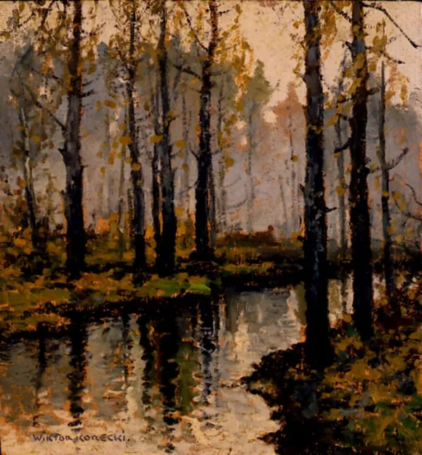 Wiktor Korecki, W jesiennym lesie, ok. 1950