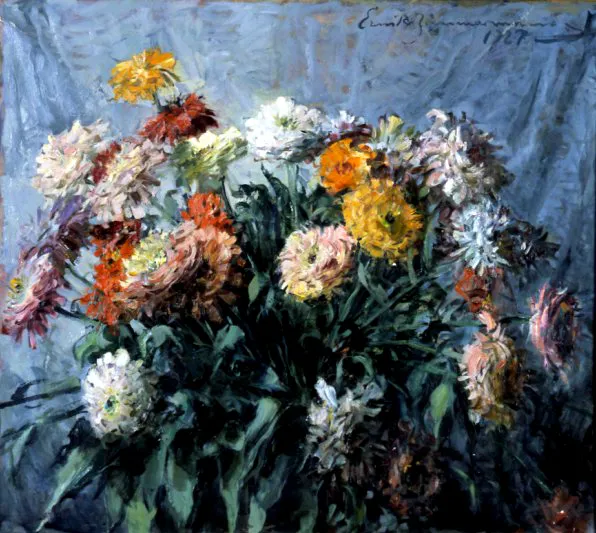 Ernst Reinhard Zimmermann, Bukiet cynii, 1927