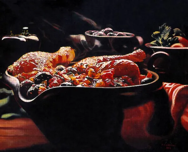 Andrzej Adam Sadowski, MARTWA NATURA Z KURCZĘCIEM, 1976