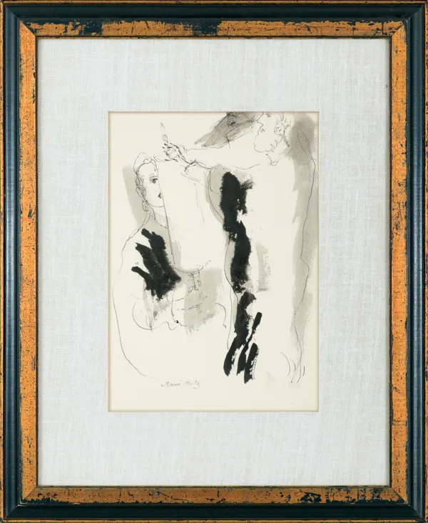 Emmanuel  Mané-Katz, DWAJ ŻYDZI ZE ZWOJEM TORY