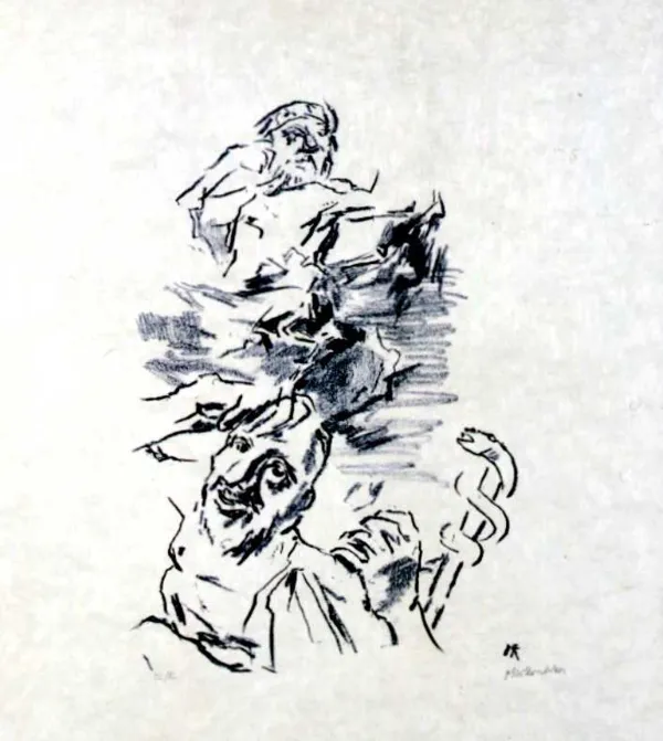 Oskar Kokoschka, Scena z Eskulapem, 1960-65