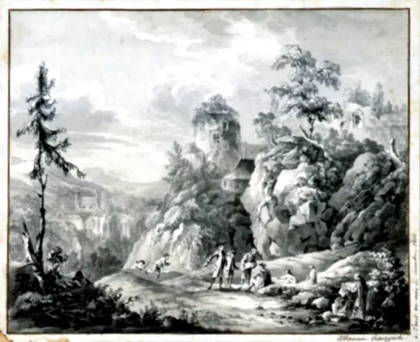 Anastazy Raczyński, Pejzaż romantyczny, 1810