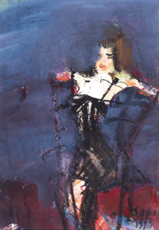 Alicja Wahl, Kobieta w czarnej sukience, 1993