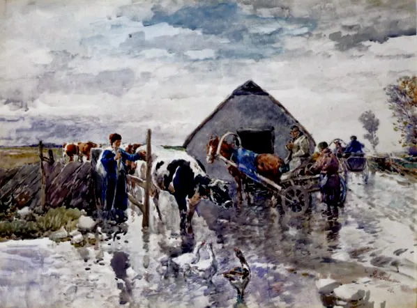 Georg von Bochmann, Przy zagrodzie, 1908