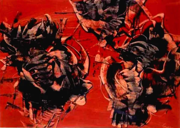 Alfred Lenica, Kompozycja czarno-czerwona, lata 60