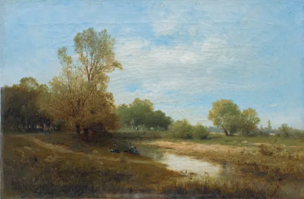 Zygmunt Sidorowicz, PEJZAŻ Z RZEKĄ, 1874