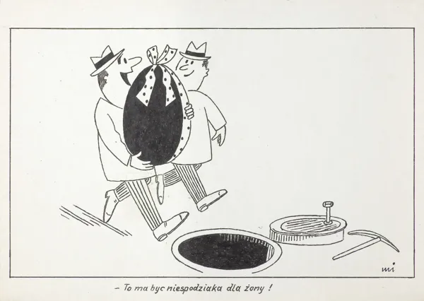 Gwidon Miklaszewski, RYSUNEK SATYRYCZNY (WIELKANOCNY), LATA 60. XX w.