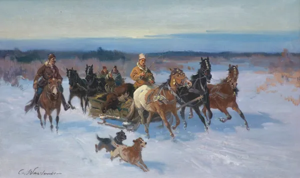 Czesław (I. Zygmuntowicz) Wasilewski, POWRÓT Z POLOWANIA Z ŁOSIEM