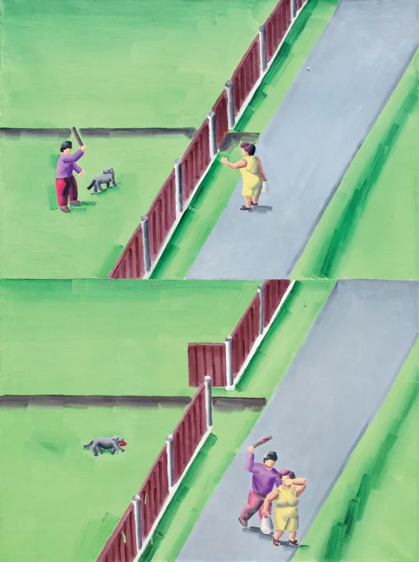 Marcin Maciejowski, DOSTAŁ PIES I SĄSIADKA, 2001