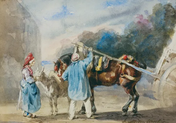 Piotr Michałowski, SCENA ULICZNA ..., 1832-1835