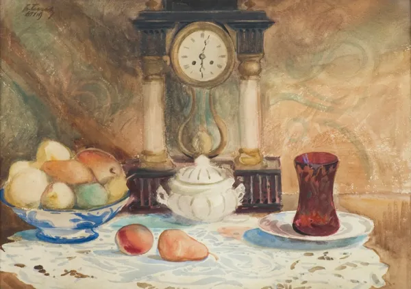 Franciszek Turek, MARTWA NATURA Z ZEGAREM, 6. 11. 1919