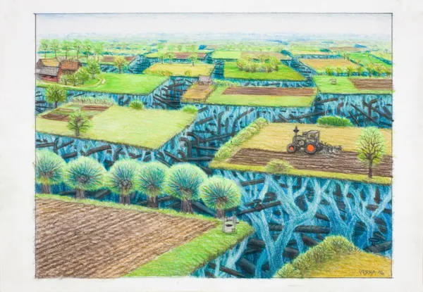 Jacek Yerka, WIOSENNE DRYFOWANIE, 2016