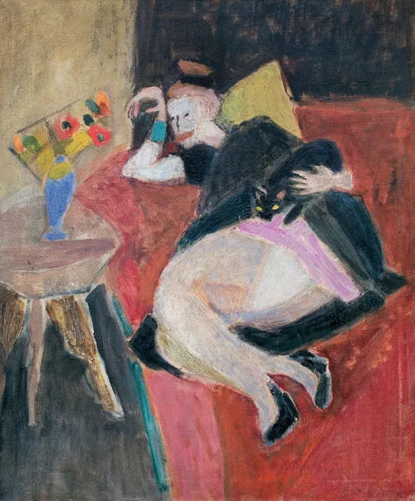 Krystyna Herling-Grudzińska, KOBIETA Z KOTEM, ok. 1950