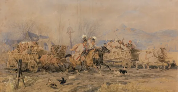 Juliusz Kossak, WESELE KRAKOWSKIE, 1877