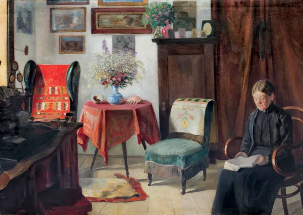 Jacek Malczewski, SALON W LUSŁAWICACH, 1920