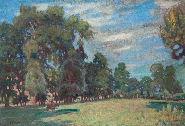 Abraham  Neuman, Pejzaż z jeźdźcem