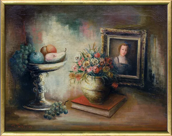 Marc Sterling, Martwa natura z portretem, 1929