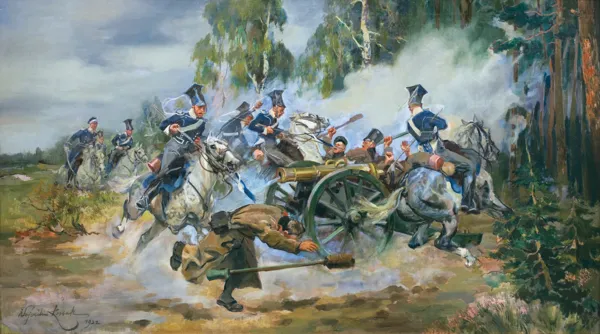 Wojciech Kossak, EPIZOD BITWY POD STOCZKIEM, 1922