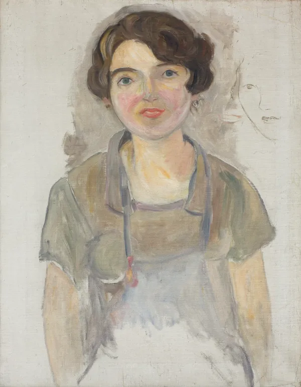 Tadeusz Makowski, PORTRET KOBIETY W FARTUCHU, ok. 1919