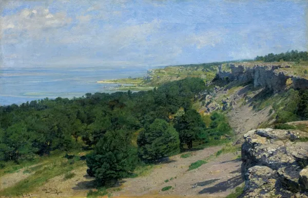 Otto Strützel, PEJZAŻ Z WYBRZEŻA SZWEDZKIEGO, 1892