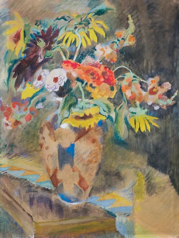 Kazimierz Sichulski, KWIATY W WAZONIE, 1935