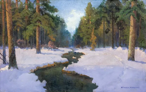 Wiktor Korecki, STRUMIEŃ W ZIMOWYM LESIE