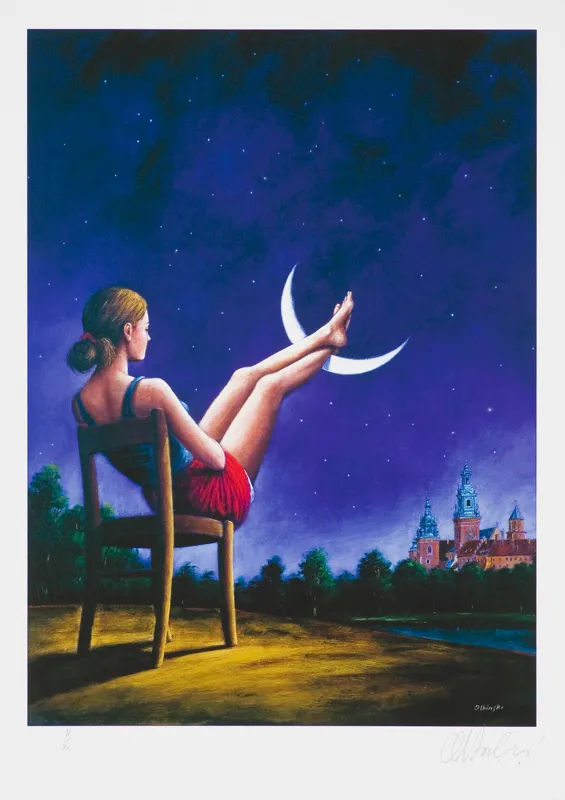 Rafał Olbiński, BEZ TYTUŁU (Z KSIĘŻYCEM)