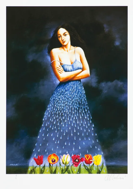 Rafał Olbiński, KOBIETA I TULIPANY