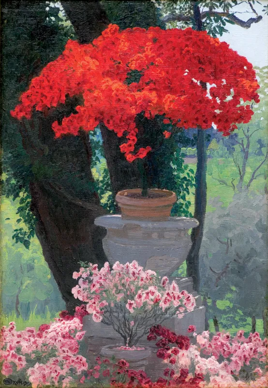 Edward Okuń, Villa Borghese. Giardino del Lago, 1913