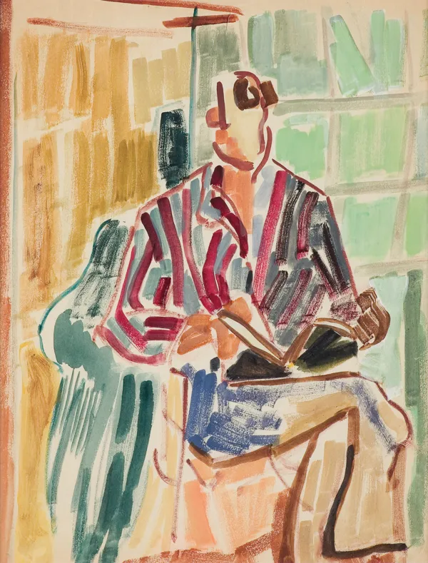 Maria  Jarema, CZYTAJĄCY (KORNEL FILIPOWICZ?), 1942