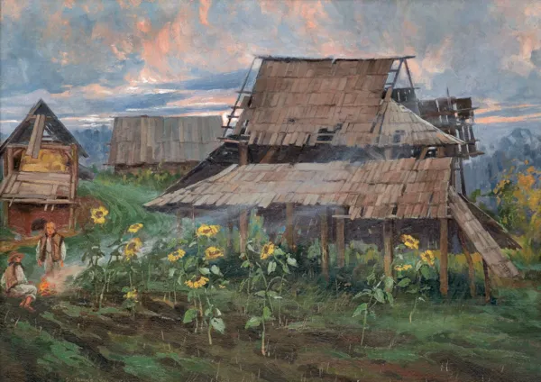 Stanisław Jankowski, CHATY NA UKRAINIE, 1913