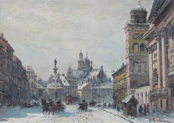 Władysław Chmieliński (Stachowicz), WARSZAWA. WIDOK NA PLAC ZAMKOWY