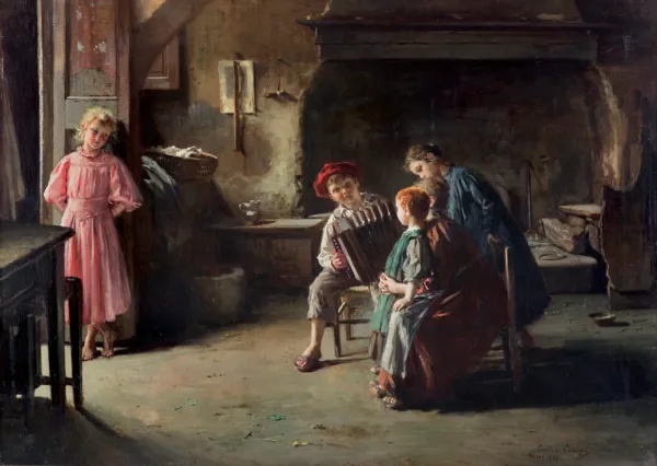 Enrico Crespi, DOMOWY KONCERT, 1899