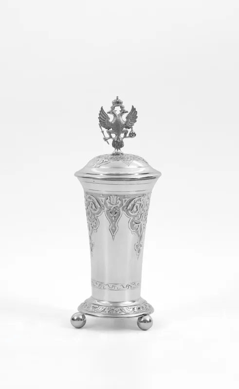 Autor nierozpoznany, KUBEK Z NAKRYWĄ, 1899-1903