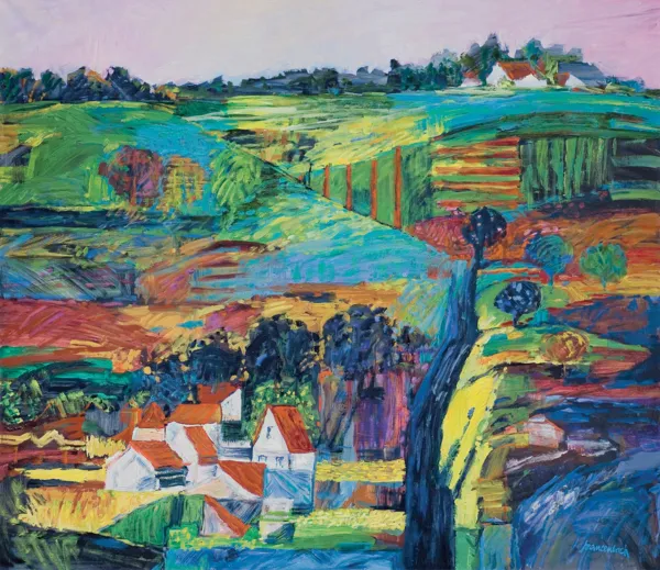Jan Szancenbach, PEJZAŻ Z LANCKORONY, 1984