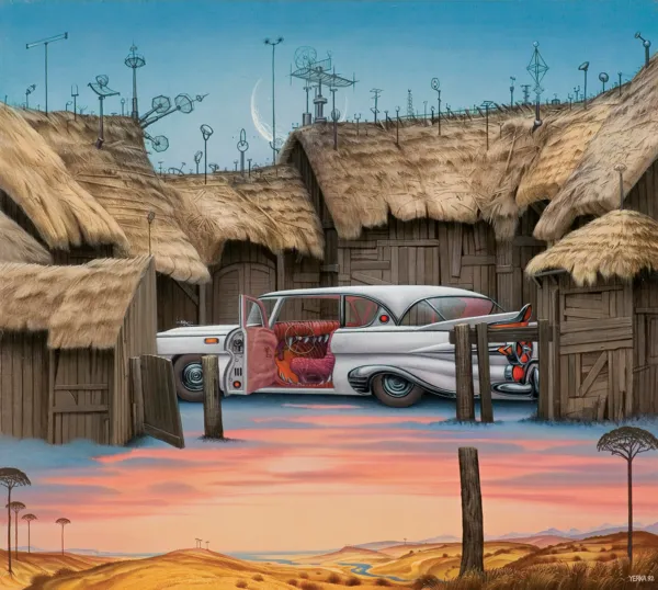 Jacek Yerka, KOSMICZNA ZAGRODA, 1992