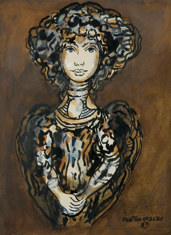 René  Portocarrero, PORTRET KOBIETY, 1983