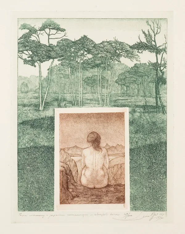 Leszek Rózga, Pejzaż wiosenny z pejzażem renesansowym, 1976