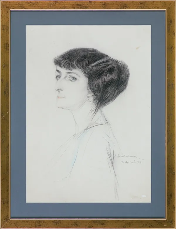 Stanisław Bohusz - Siestrzeńcewicz, Portret niebieskookiej damy, 1912