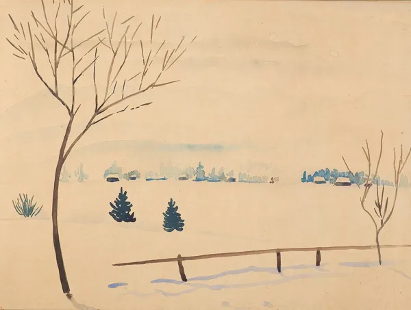 Tymon Niesiołowski, ZIMOWY PEJZAŻ Z PODHALA, OK. 1920