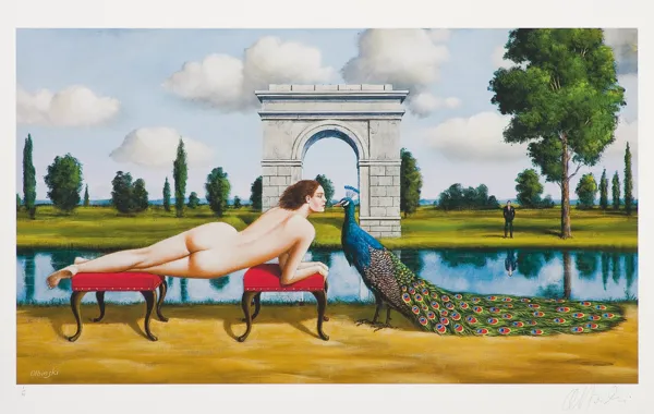 Rafał Olbiński, KOBIETA Z PAWIEM