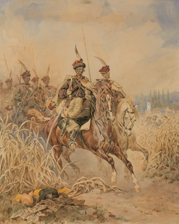 Juliusz Kossak, ODDZIAŁ JEŹDŹCÓW. UŁANI GALICYJSCY, 1879